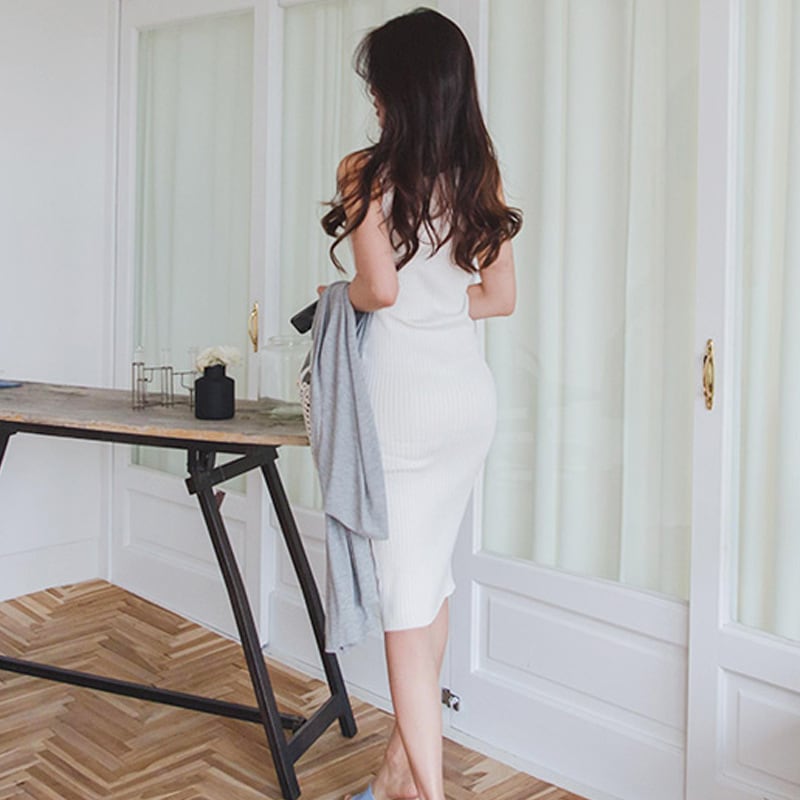 【dress】ノースリーブニットワンピース G21301