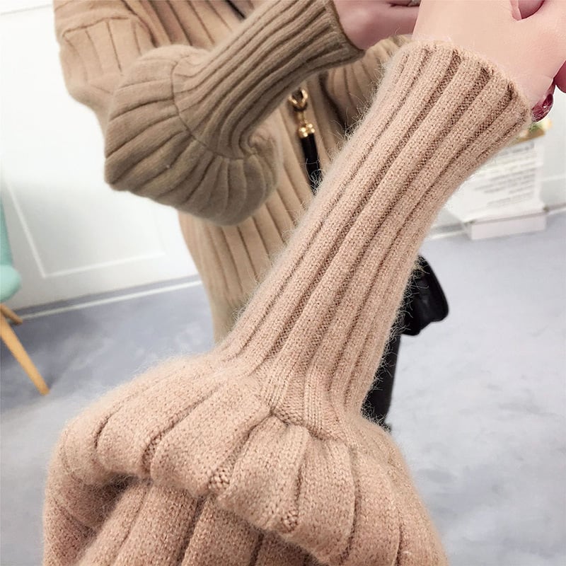 【tops】ランタンスリーブニットセーター　M28857