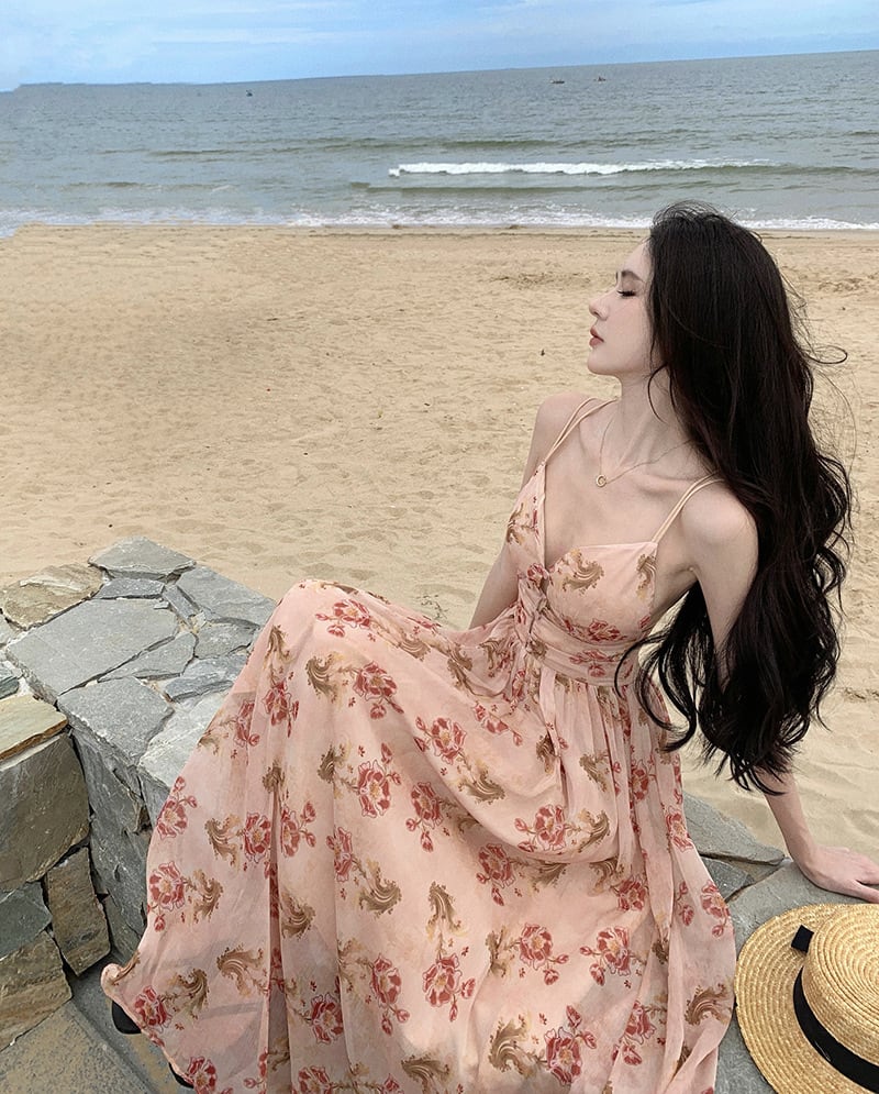 【dress】花柄キャミワンピース　M25006
