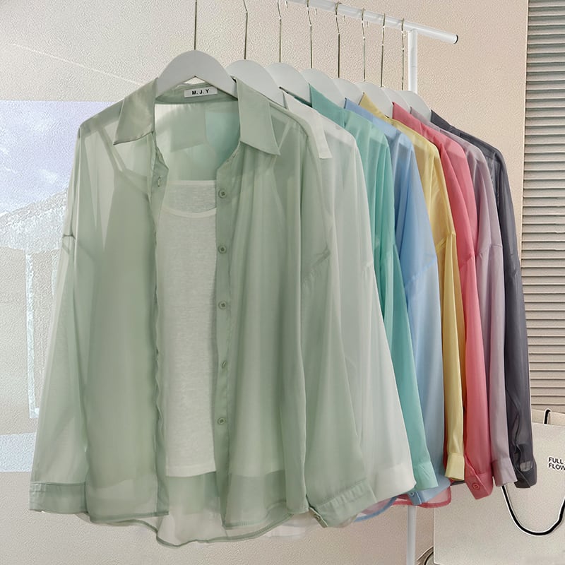 【tops】紫外線対策シャツトップス　M24689