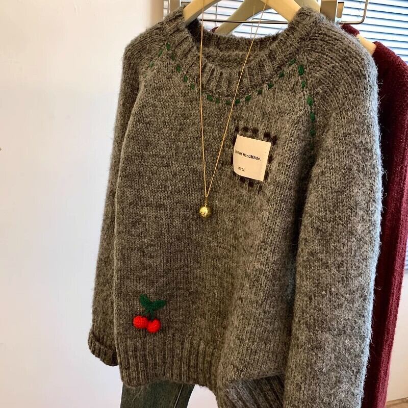 【tops】クルーネックニットセーター　M28988