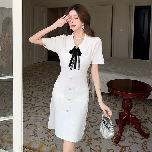 【dress】リボンニットワンピース G20491