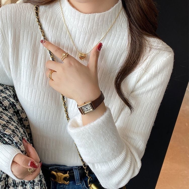 【tops】裹起毛ニットトップス　M26432