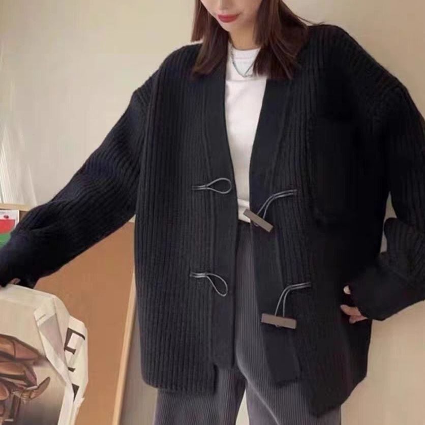 【outer】Vネックニットカーデ　M25668