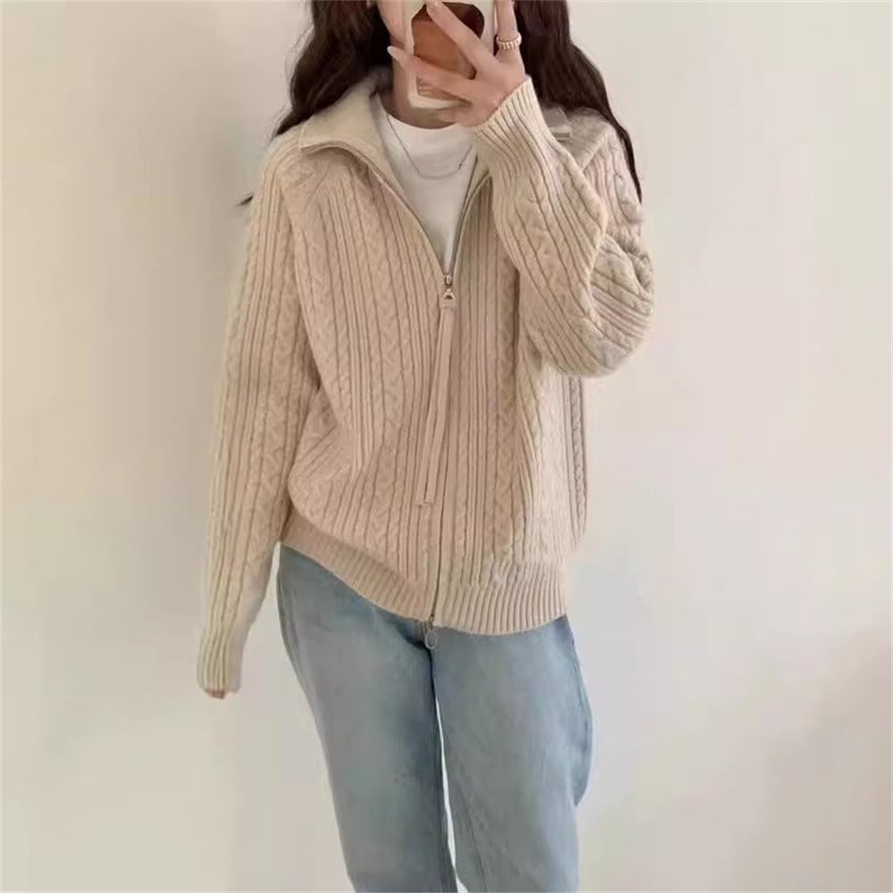 【outer】Wジップニットカーデ　M25981