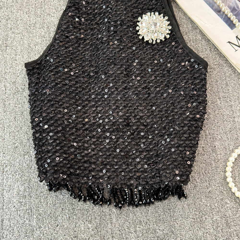 【tops】キラキラノースリーブトップス　M23937