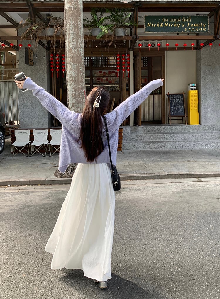 【dress】ニット切り替えワンピース G20074