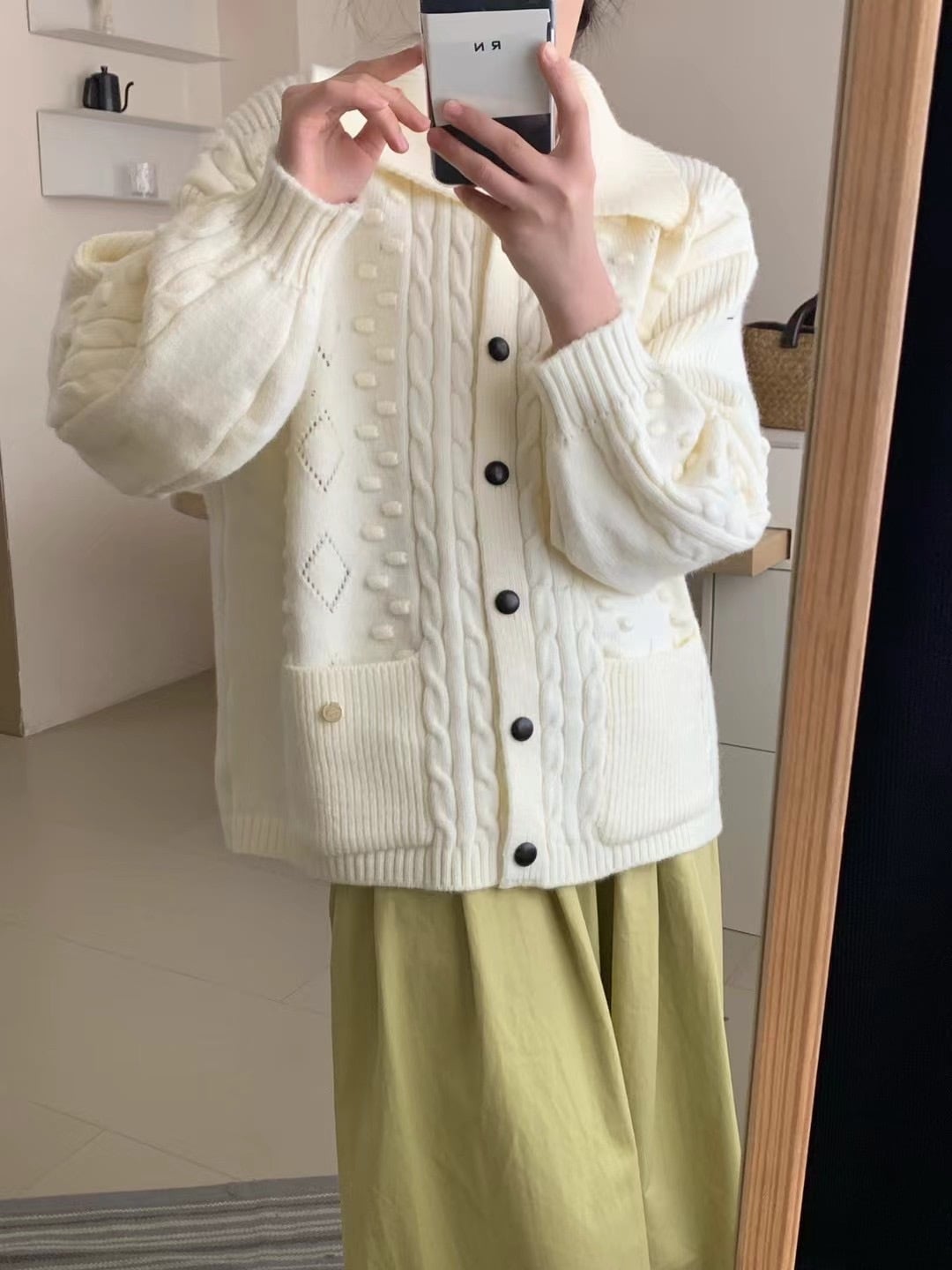【outer】ニットカーデ　M27077