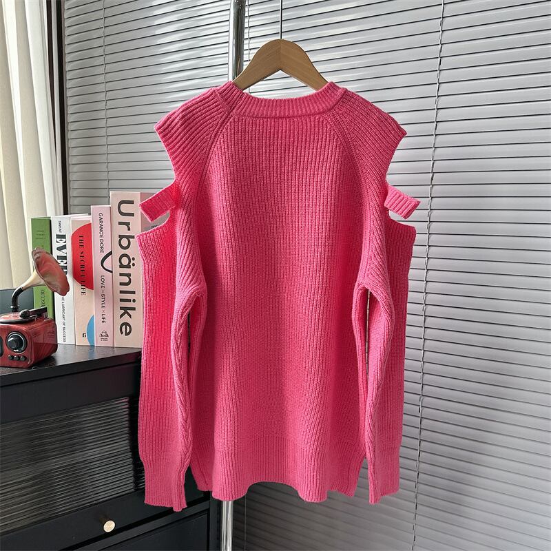 【tops】オフショルダーニットセーター　M18715