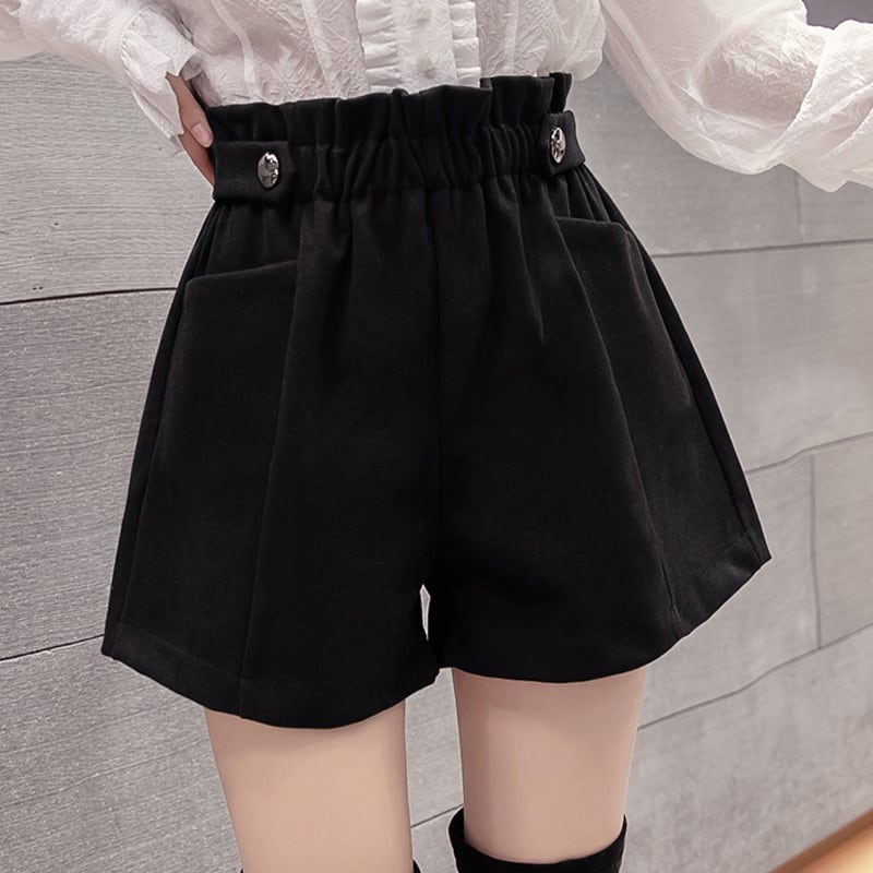 【bottoms】絶対欲しい!気質満点秋冬新作厚手ルーズ着痩せAラインショートパンツ G3261