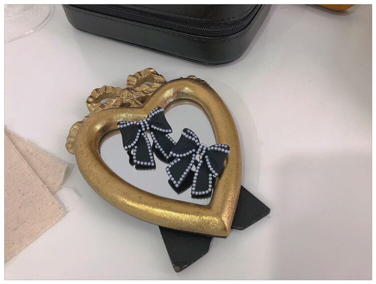 【小物】超人気 スウィートオシャレパールリボンパールピアスアクセサリー