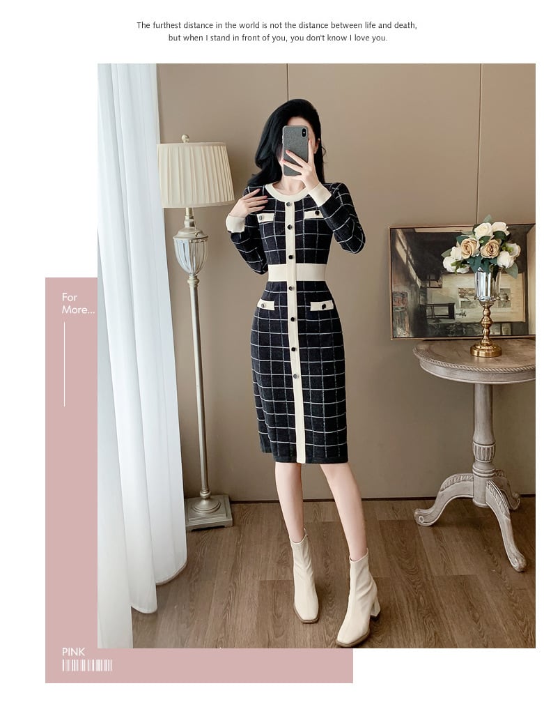 【dress】ニットワンピース　M25380
