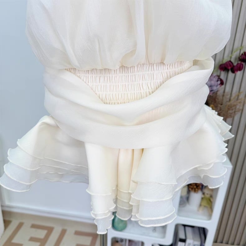 【dress】ホルターネックパールワンピース　M30536