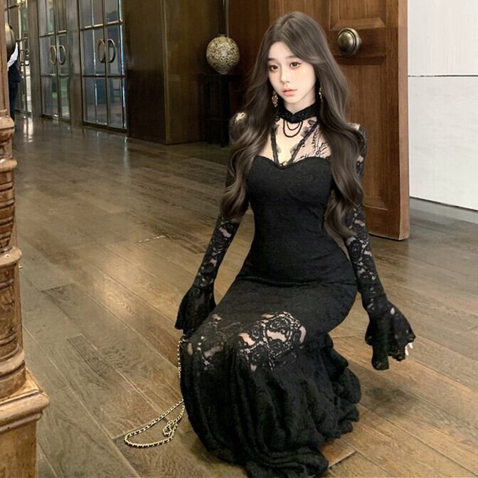 【dress】マーメイドレースワンピース　M28190