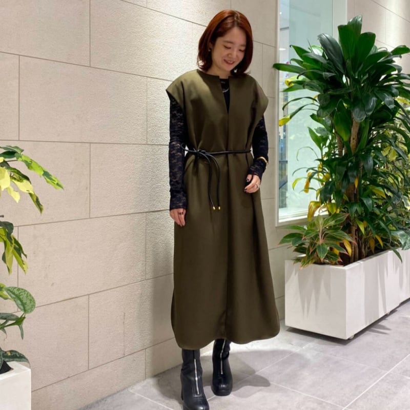【dress】ベストワンピースベルト付き　M26368