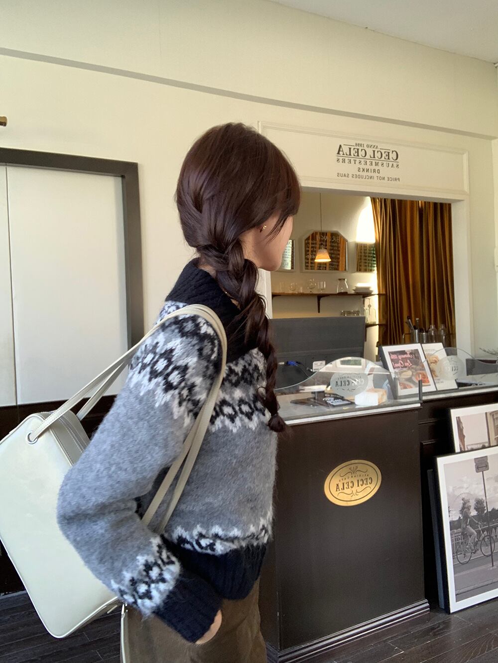 【outer】ファスナーニットカーデ　M27117