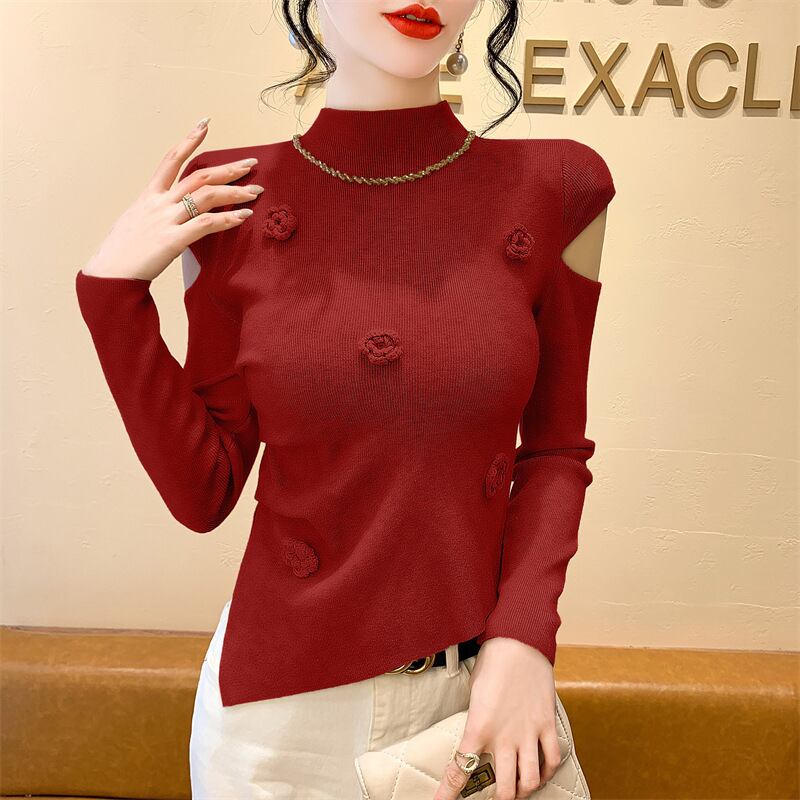 【tops】立体フラワーニットトップス　M27967