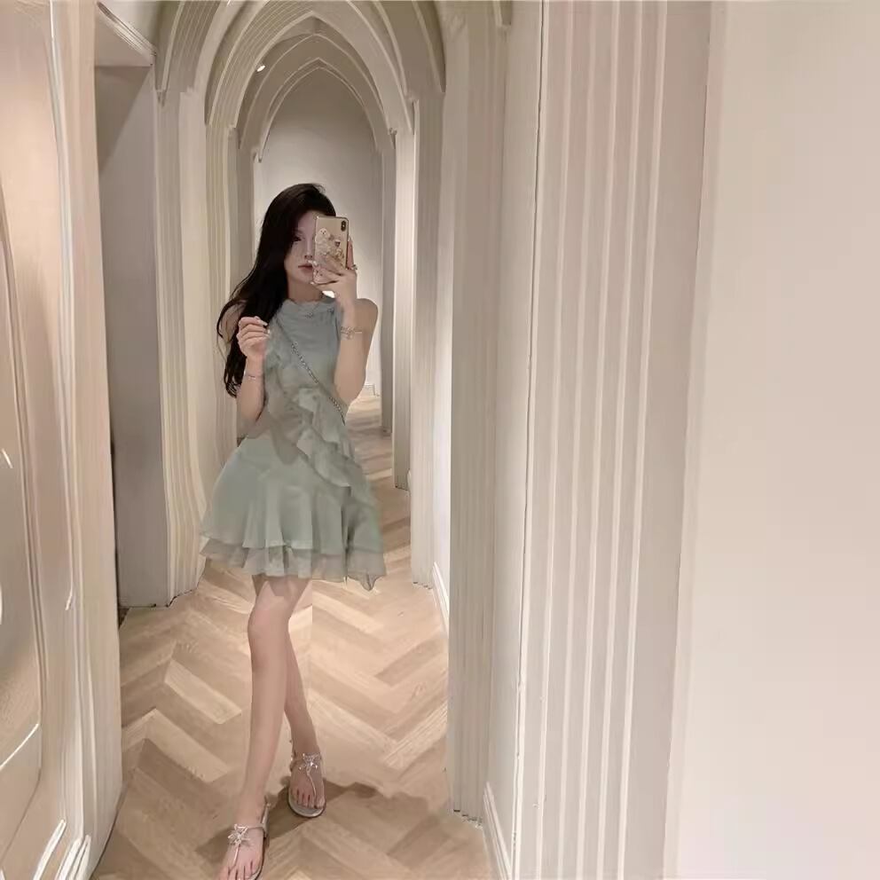 【dress】ホルターネックフリルワンピース G20449