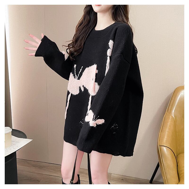 【tops】ジャカードニットセーター　M29170