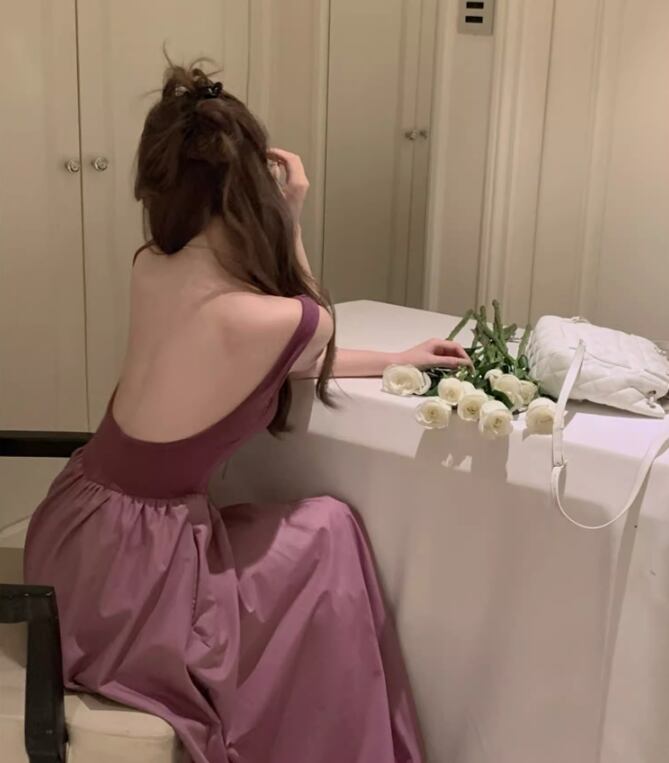 【dress】バックで綺麗キャミワンピース G21311