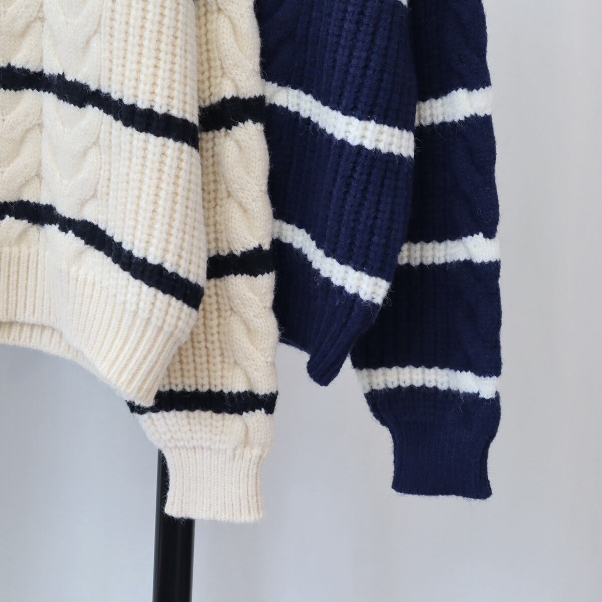 【outer】ファスナーニットカーデ　M28125