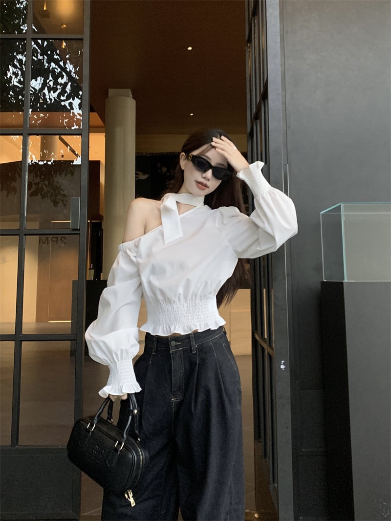 【tops】オフショルダートップス　M25543