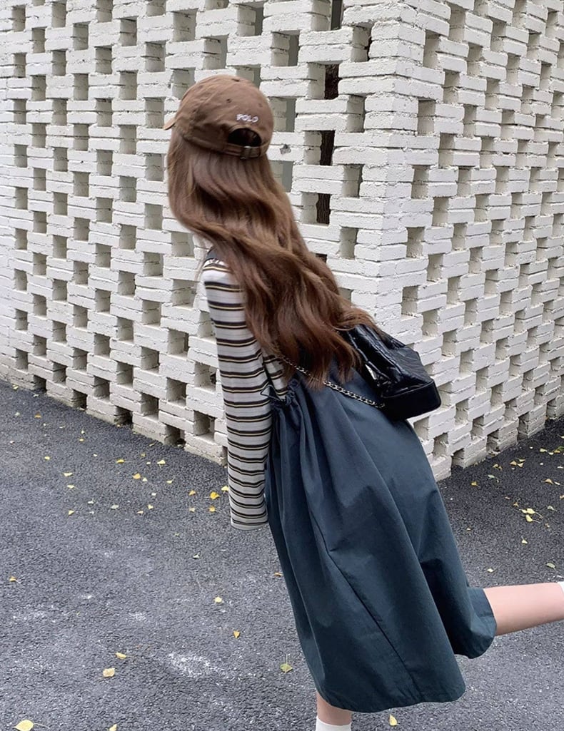 【dress】サロペットスカート Q8286