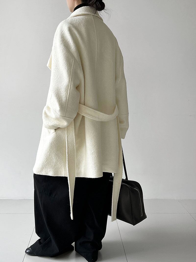 【outer】厚手防寒ウールコート Q7089