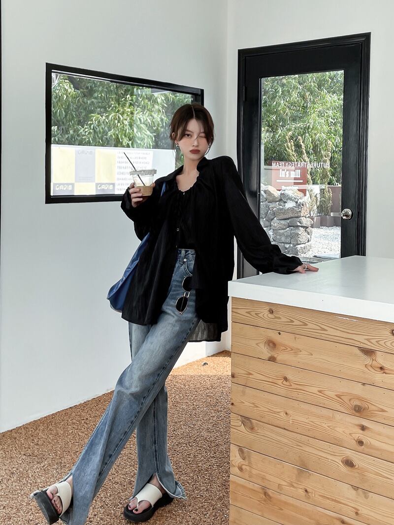 【tops】パフスリーブ ブラウスG20356