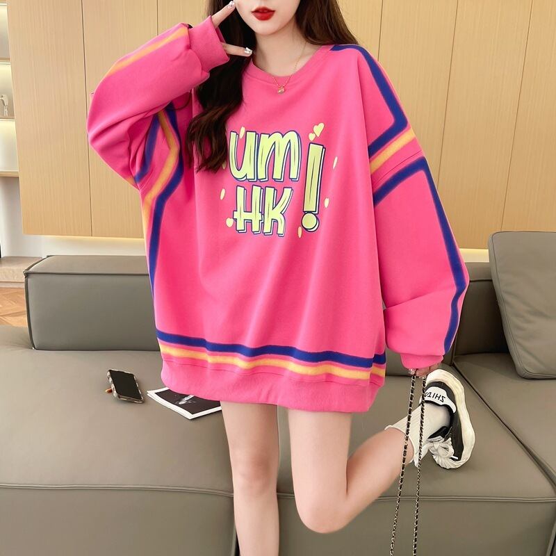 【tops】クルーネックプリントプルオーバー　M18639
