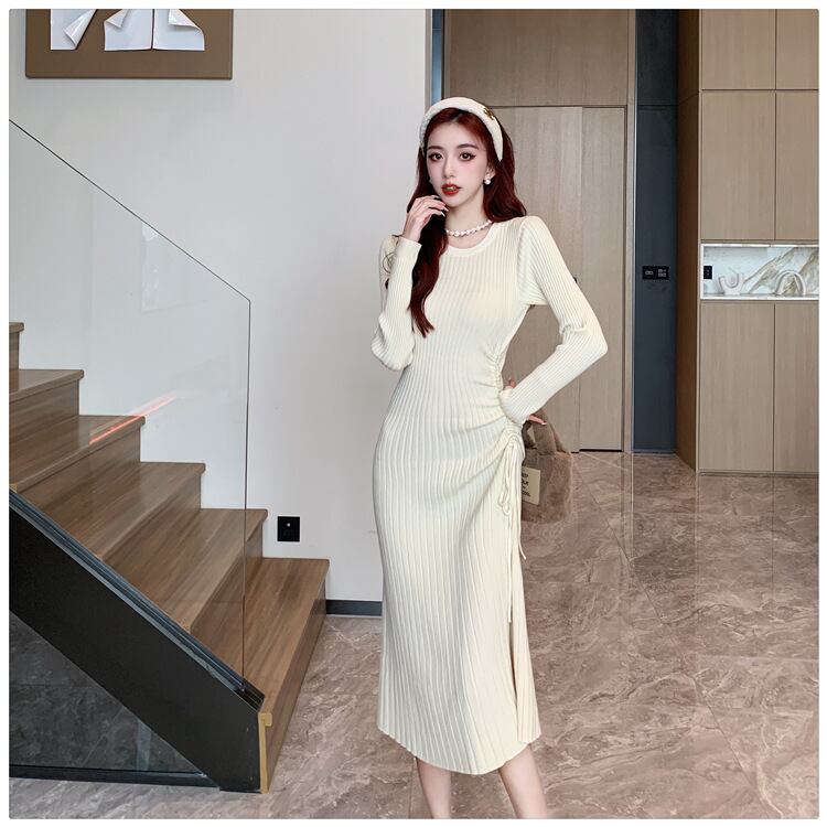 【dress】巾着ニットワンピース　M28217