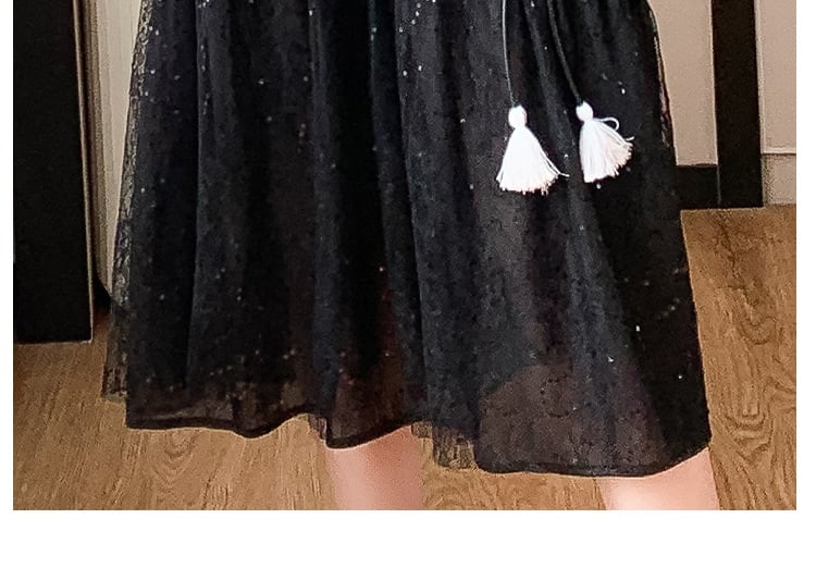 【dress】チュールドッキングワンピース　M27510