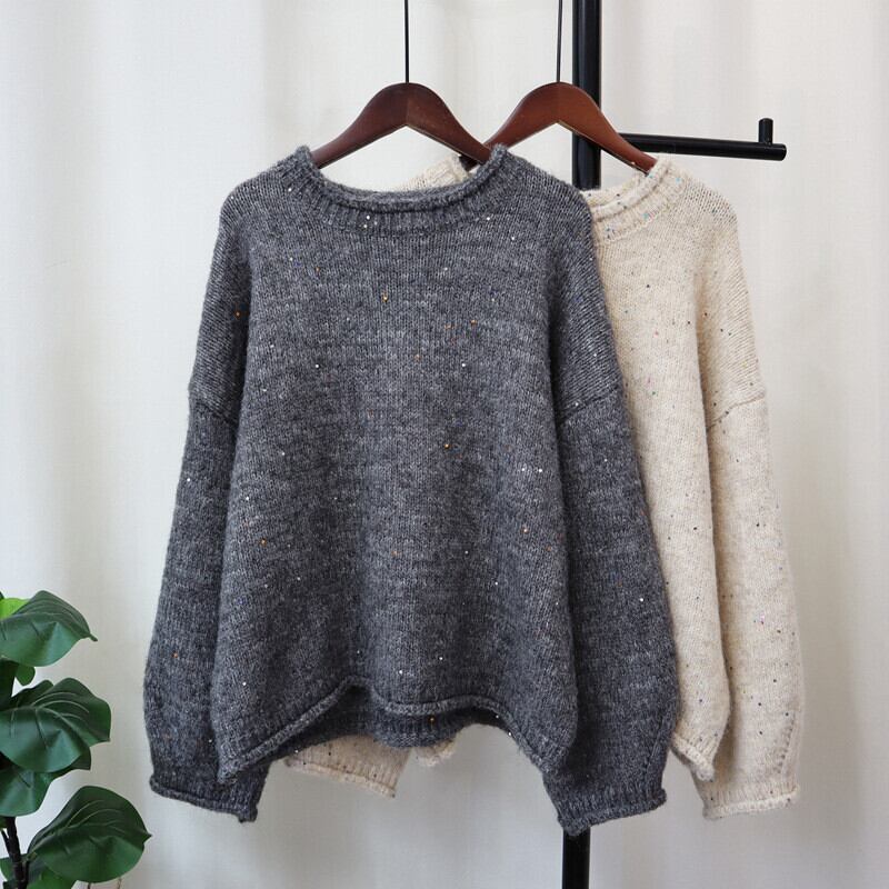【tops】スパンコールニットセーター　M28590