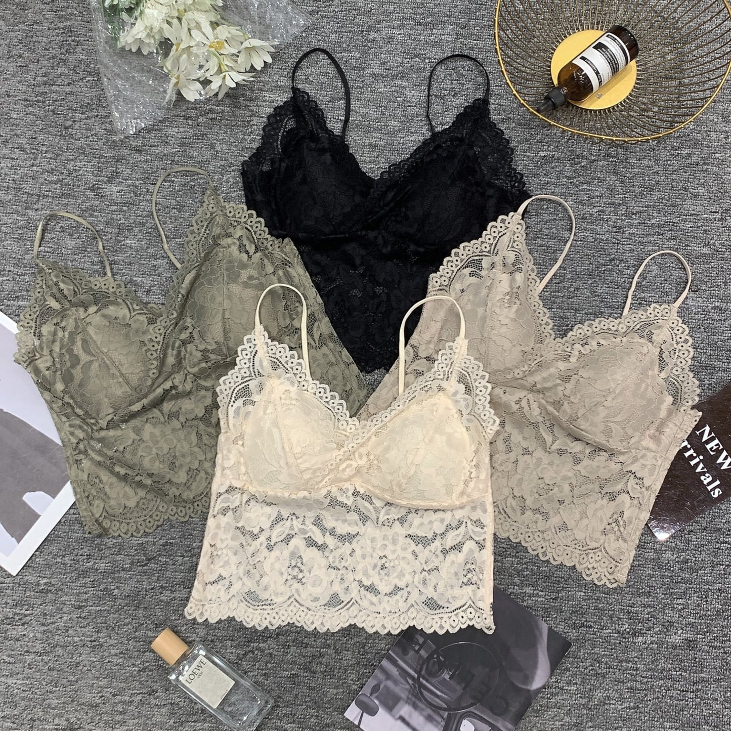 【tops】レースカップ付きキャミソール　M29716