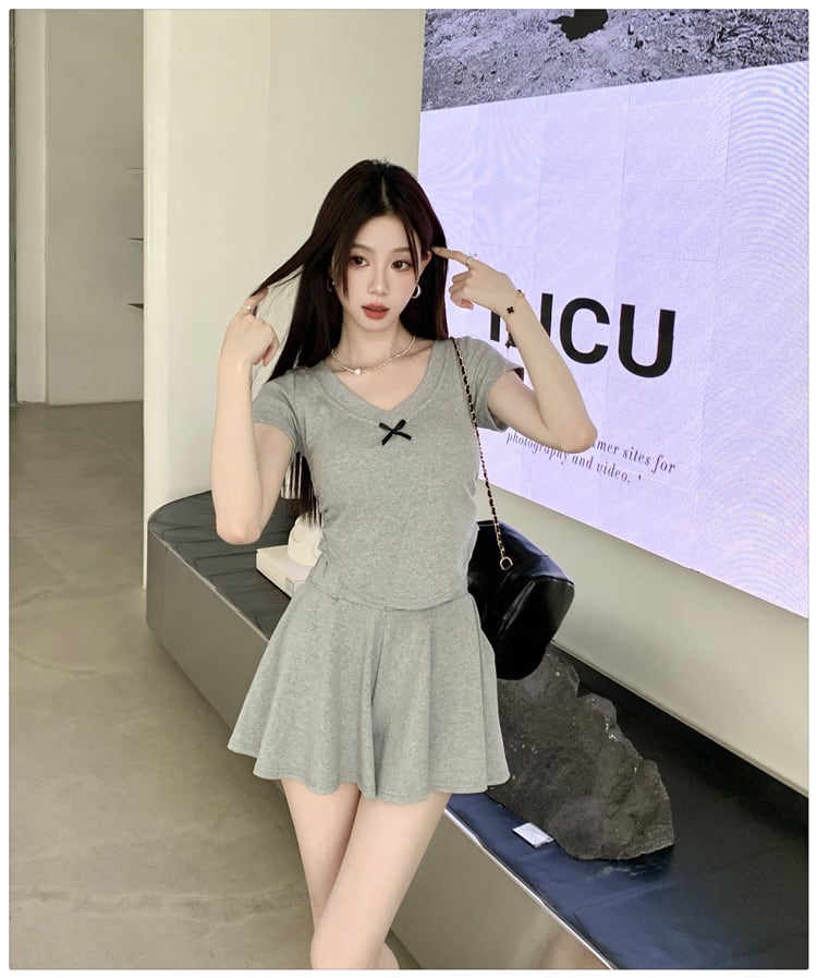 【set】Tシャツ×スカートセット　M24163