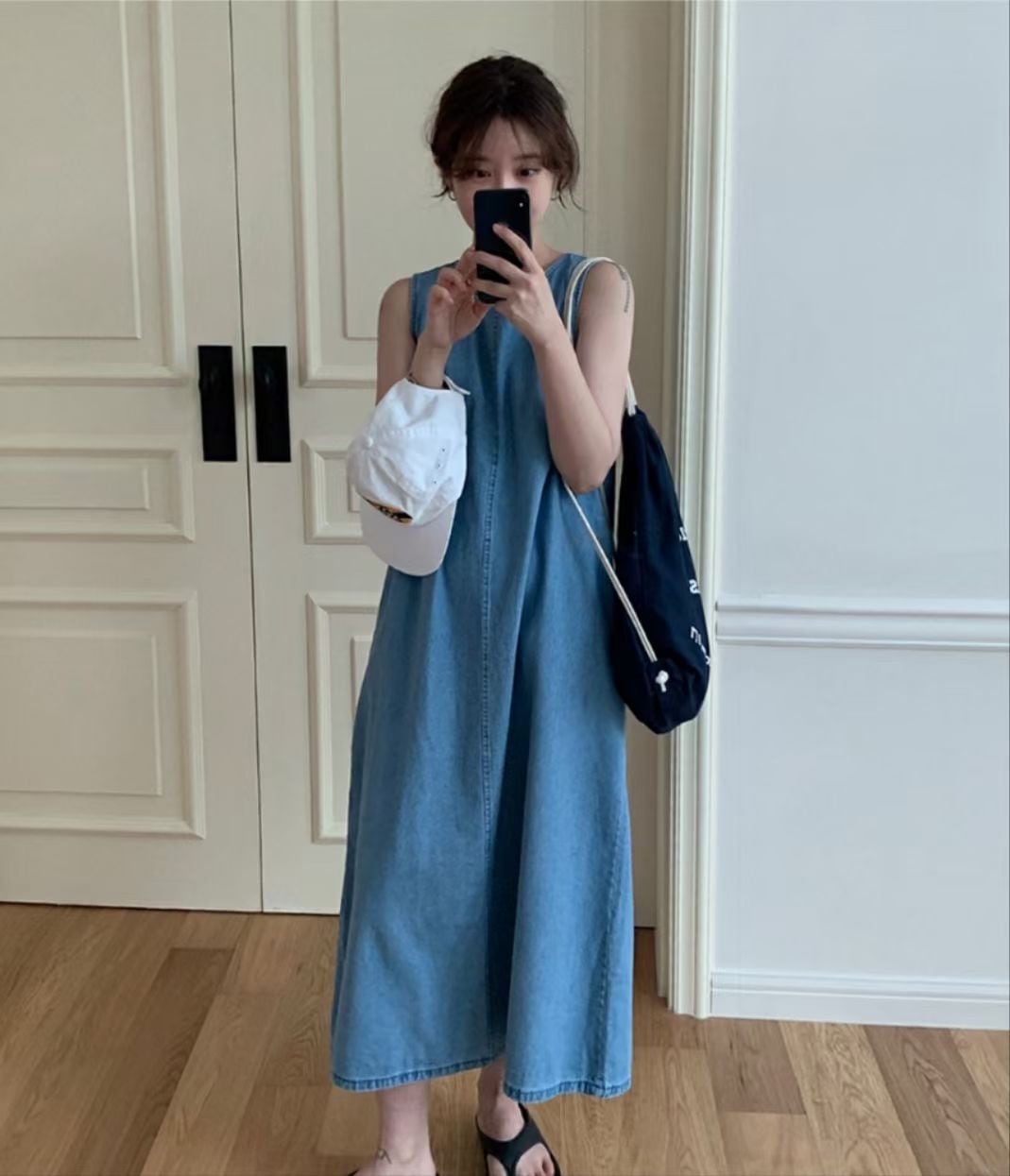 【dress】デニムベストワンピース　M23883