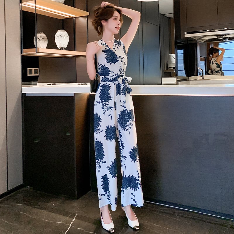 【set】シフォンプリントオールインワンG21382