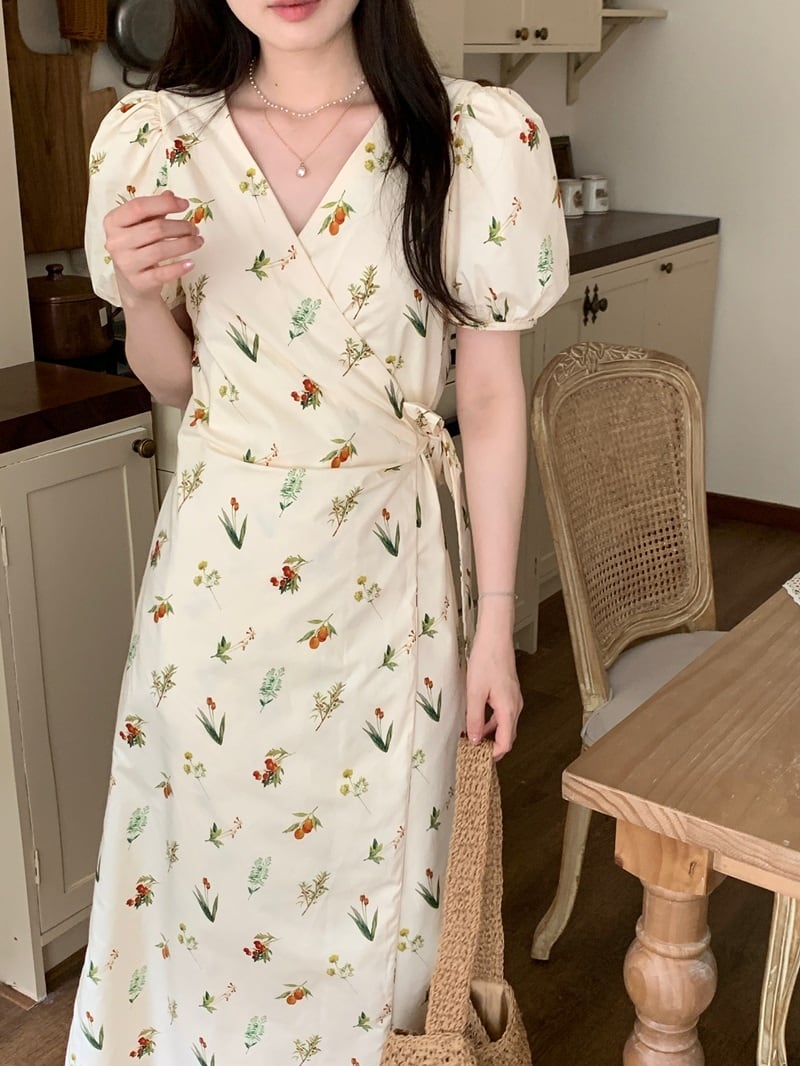 【dress】花柄ワンピース　M25191