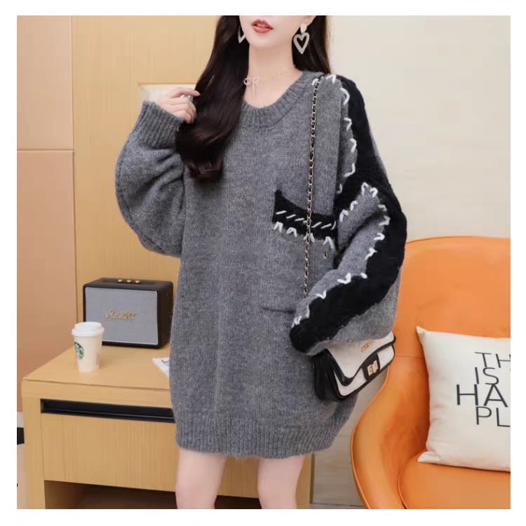 【tops】クルーネックニットセーター　M27713