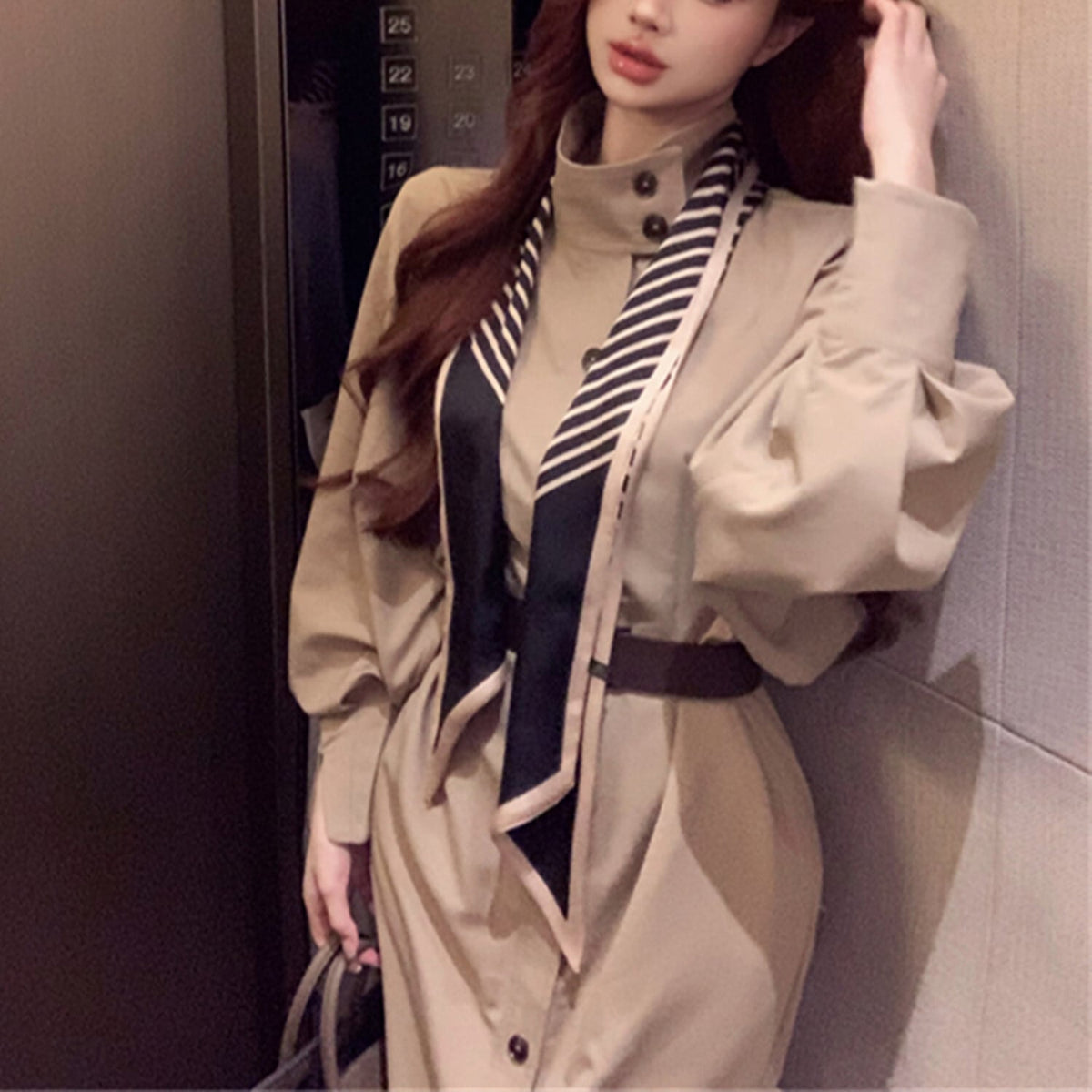 【dress】トレンチワンピース　N2739