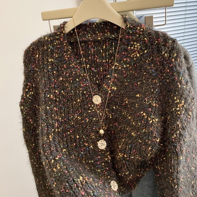 【outer】Vネックニットカーデ　M29269