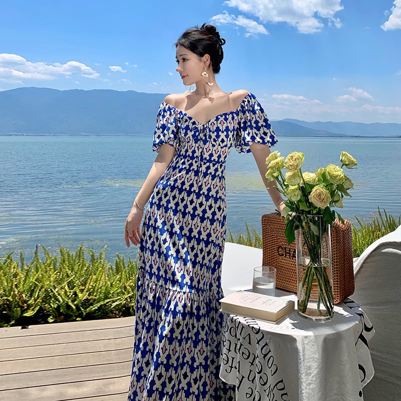 【dress】プリントワンピース　M25326