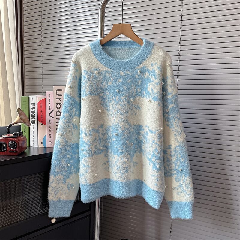 【tops】パールニットセーター　M19066