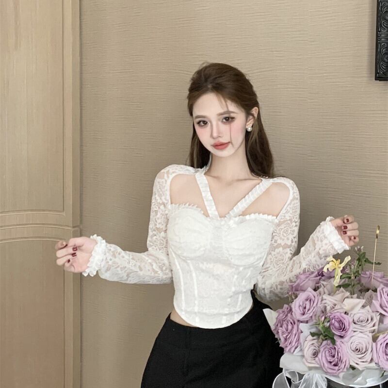 【tops】カットワークレーストップス　M29336