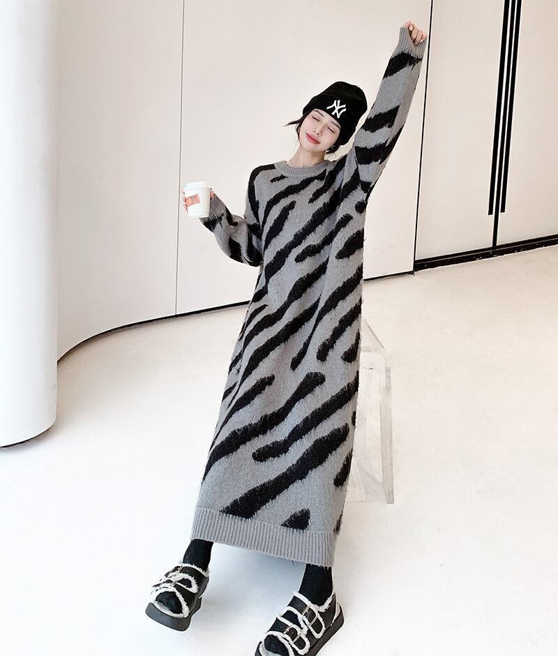 【dress】ロングニットワンピース　M18580