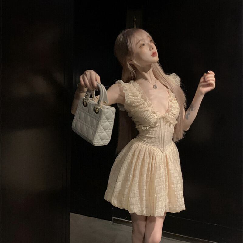【dress】フリルデートワンピース　M30069