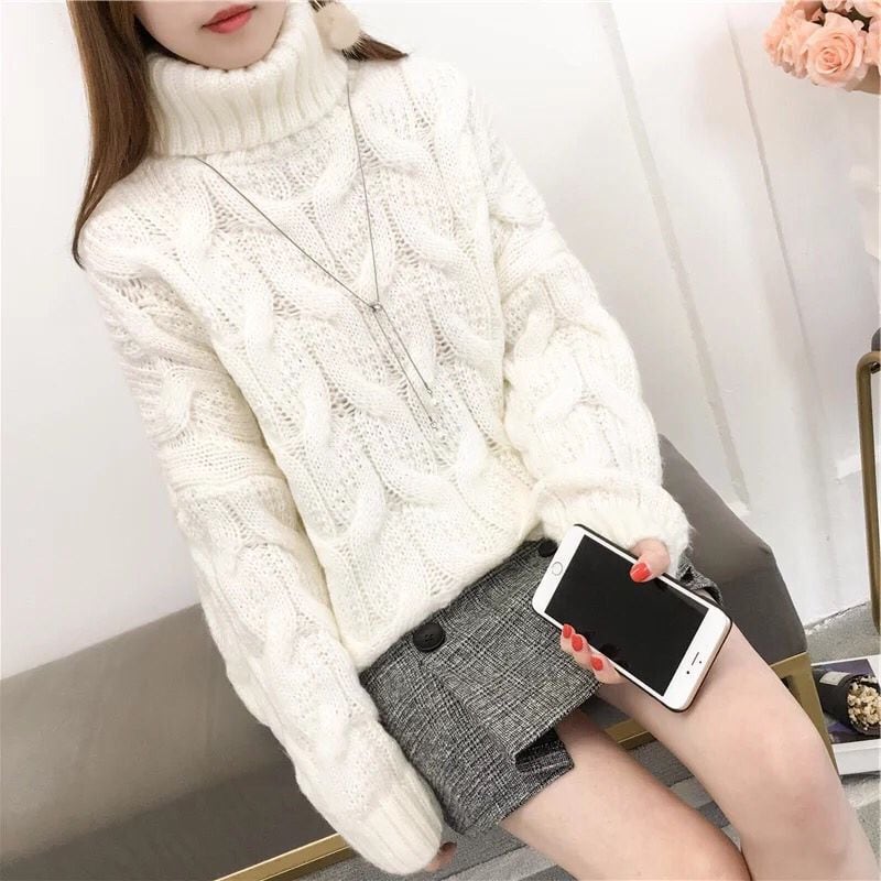 【tops】ハイネックニットセーター　M28852