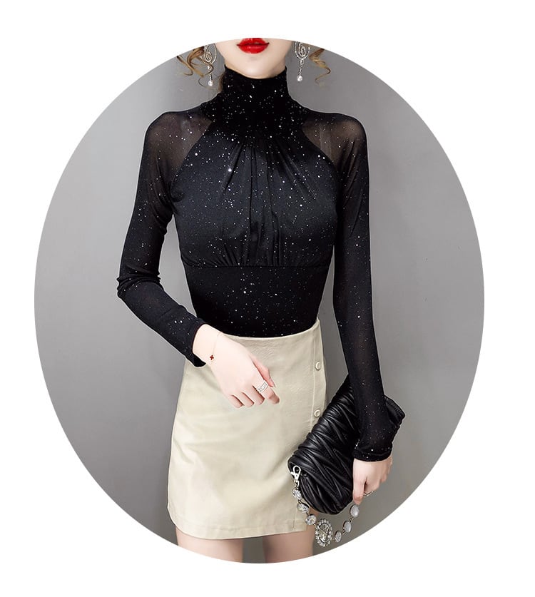 【tops】裹起毛チュールトップス　M28158