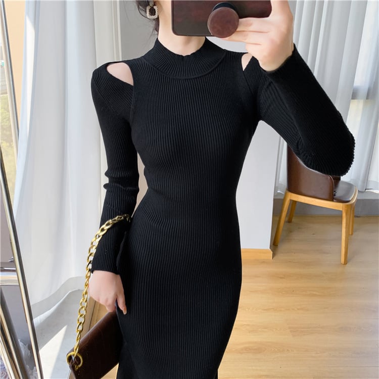 【dress】マーメイドニットワンピース　M28019