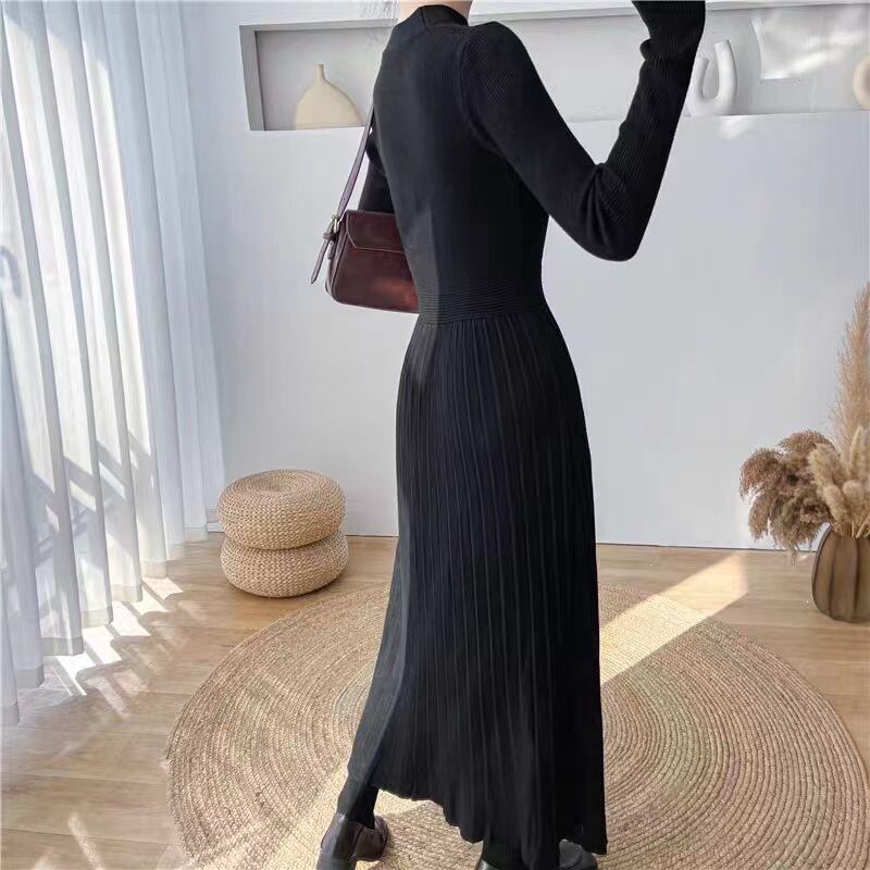 【dress】無地ニットワンピース　M18485